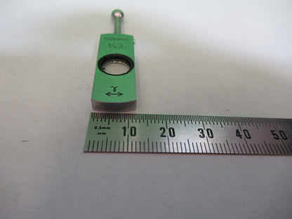 LEITZ WETZLAR POL SLIDE 1/4 LAMBDA GLIMMER MICROSCOPE PART AS PICTURED P2-B-16B