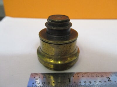Antique Brass Condenser Lens Unknown Microscope