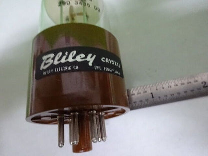 ANTIQUE QUARTZ RADIO CRYSTAL BLILEY ELECTRIC COLLINS 1 MHz GLASS FREQUENCY AQ-42