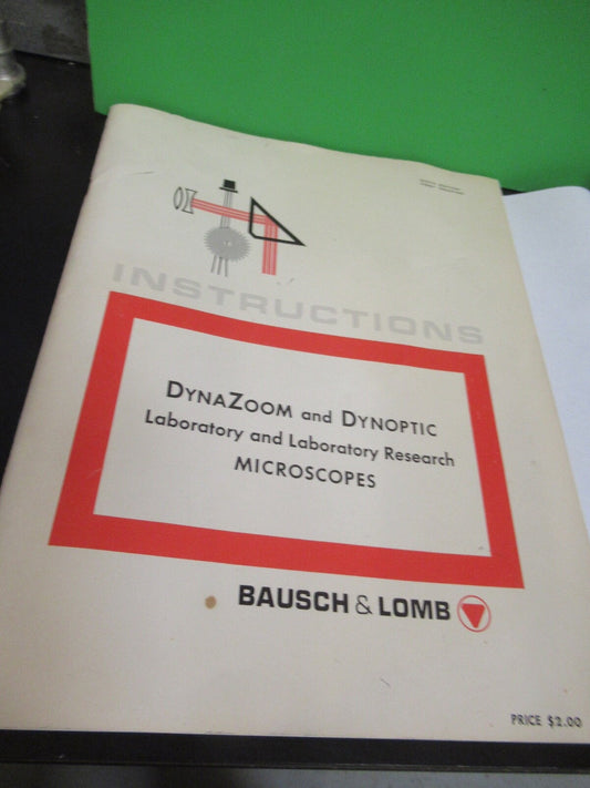 ANTIQUE BAUSCH LOMB Dynotic manual theory MICROSCOPE PART AS PICTURED 7-ft-07