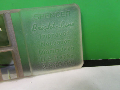 SPENCER AO  NEUBAUER BRIGHT-LINE SLIDE MICROSCOPE PART AS PICTURED X2-A-50
