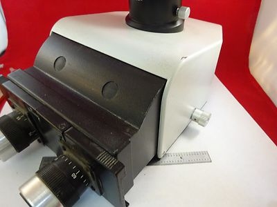 MICROSCOPE PART TRINOCULAR HEAD LEITZ GERMANY 512761/20 OPTICS AS IS BN#E2-ii-02