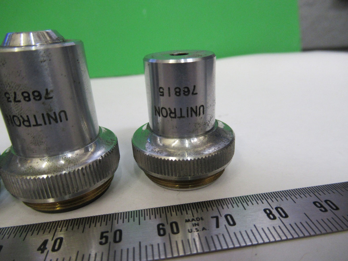 LOT UNITRON OBJECTIVES 4X 10X 40X OPTICS MICROSCOPE PART AS PICTURED  V3-A-58