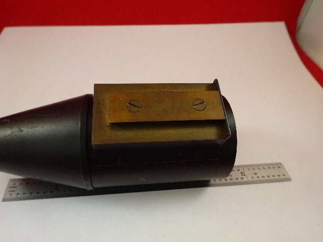 Rare Antique Brass Tubus Unknown Maker Microscope Part Optics