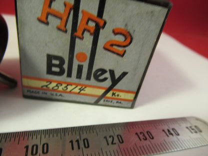Vintage 1940's Quartz Crystal Bliley Electric Co. HF2 Frequency 28514 Kc +Box