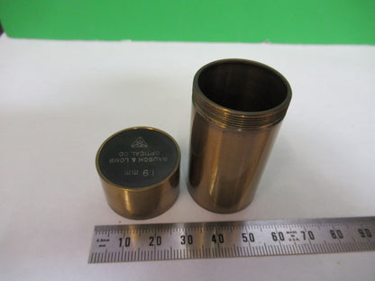 ANTIQUE BAUSCH LOMB BRASS CAN OBJECTIVE MICROSCOPE PART AS PICTURED  V1-A-04