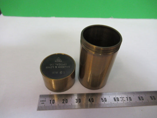 ANTIQUE BAUSCH LOMB BRASS CAN OBJECTIVE MICROSCOPE PART AS PICTURED  V1-A-04