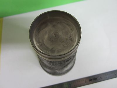 VINTAGE OLD LEAD METAL PEWTER CUP FROM GERMANY ENGRAVED ? COLLECTABLE BIN#BIBLIO
