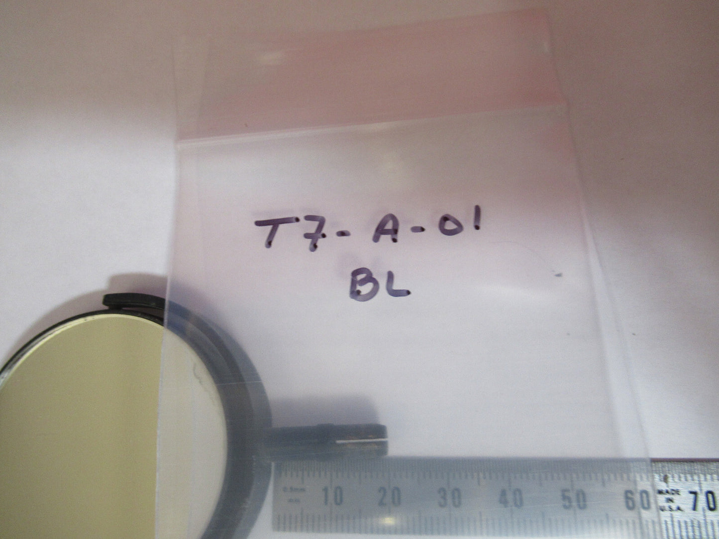 ANTIQUE BAUSCH LOMB MIRROR ASSEMBLY OPTICS MICROSCOPE PART AS PICTURED  T7-A-01