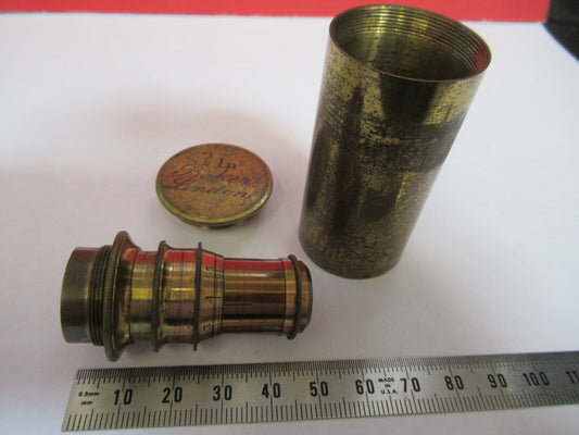 Antique Brass Baker London 1/2 Objective Microscope Part