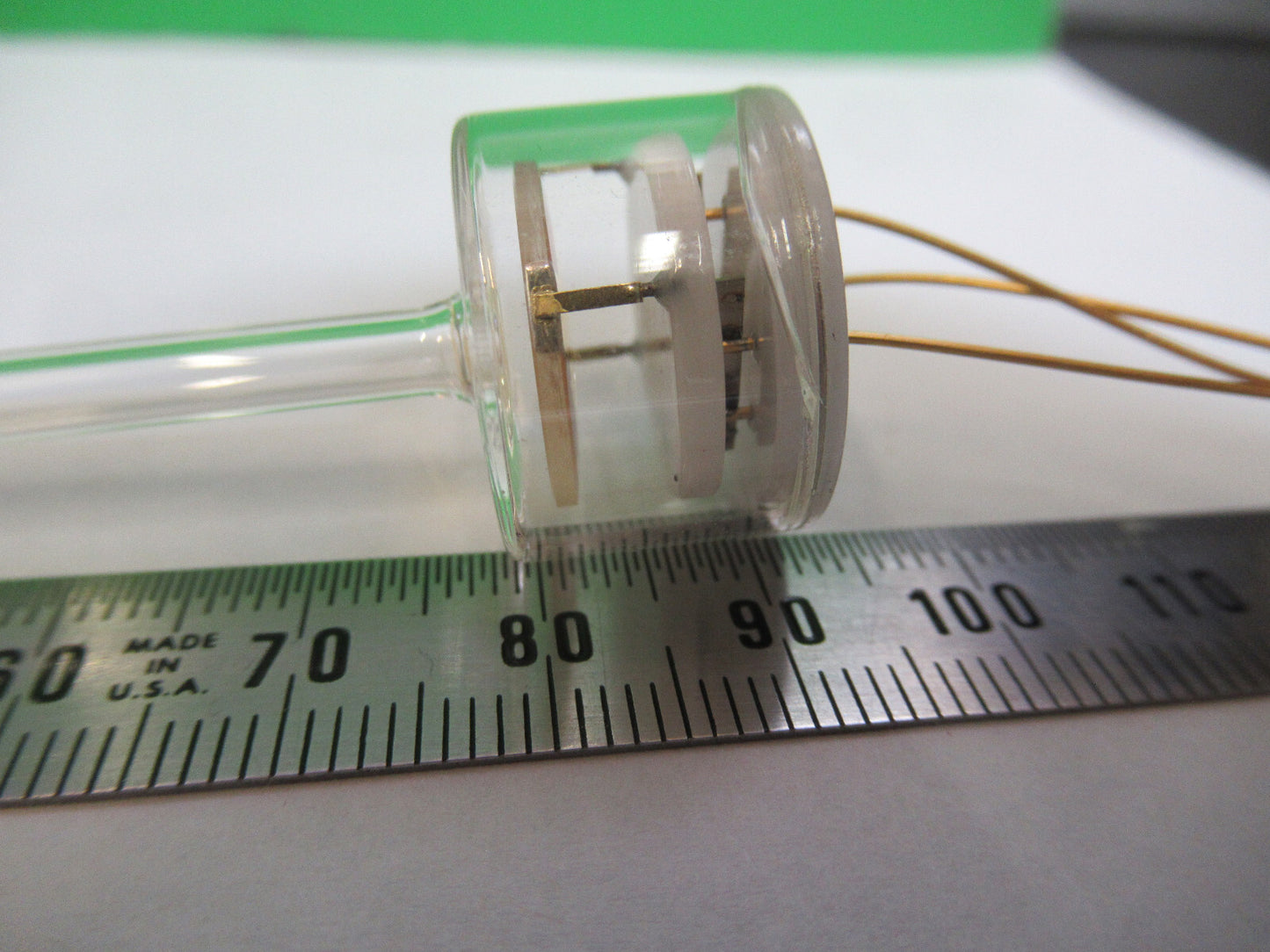 RARE BENDIX QUARTZ FREQUENCY RESONATOR WITH GLASS STEM AS PICTURED &Z5-A-13
