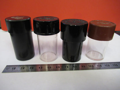 ANTIQUE LOT OBJECTIVE CANISTERS MICROSCOPE PART OPTICS AS PICTURED X3-B-55
