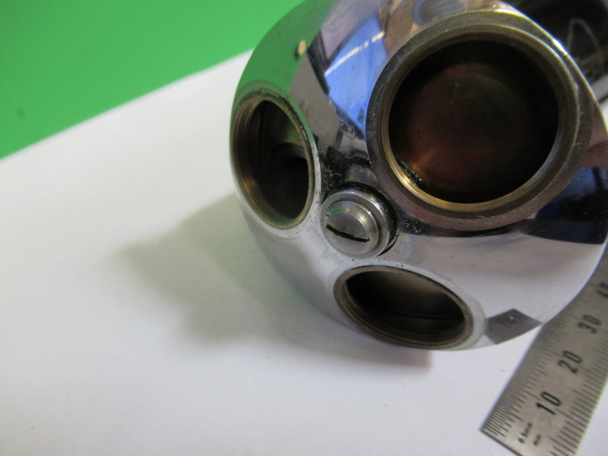 Antique Bausch & Lomb Brass Tubus + Nosepiece Microscope Part