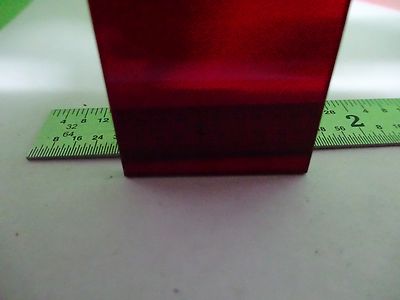 MICROSCOPE PART OPTICAL RED GLASS FILTER OPTICS AS IS BIN#W1-26
