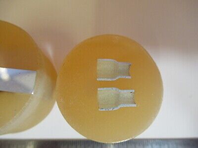 Lot 2 ea METALLOGRAPHIC METAL CROSS SECTION SPECIMEN MICROSCOPY SAMPLE &A7-A-19