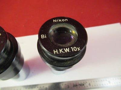 Nikon Japan Pair Eyepiece Hkw 10X Bi Optics Microscope Part