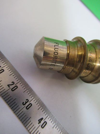 ANTIQUE BRASS BAUSCH LOMB FLUOR 1.8mm OBJECTIVE MICROSCOPE AS PICTURED #H3-A-19