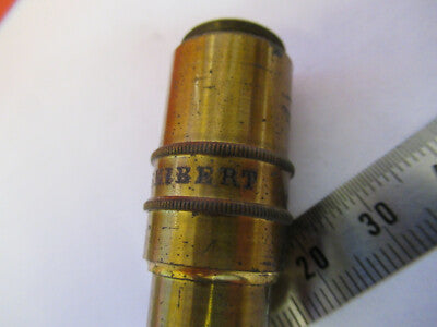 ANTIQUE BRASS SEIBERT GERMANY OBJECTIVE "O" MICROSCOPE PART AS PICTURED #F6-B-93