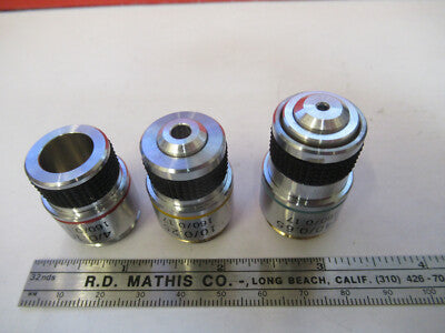 AMSCOPE LOT OBJECTIVES OPTICS MICROSCOPE PART AS PICTURED &A7-B-04