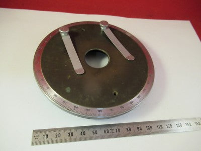 Ernst Leitz Germany Pol Stage Rotatable Microscope Part Optics