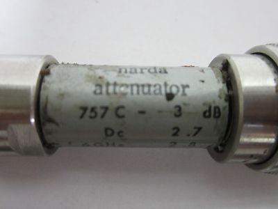 NARDA ATTENUATOR 757C 2.9 dB RF MICROWAVE FREQUENCY GHz  BIN#1E-P-14