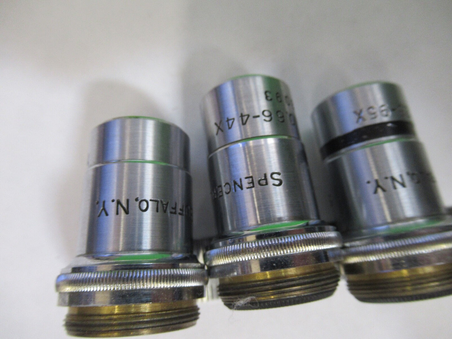 LOT OBJECTIVES SPENCER AO LENS OPTICS  MICROSCOPE PART AS PICTURED Q7-B-13