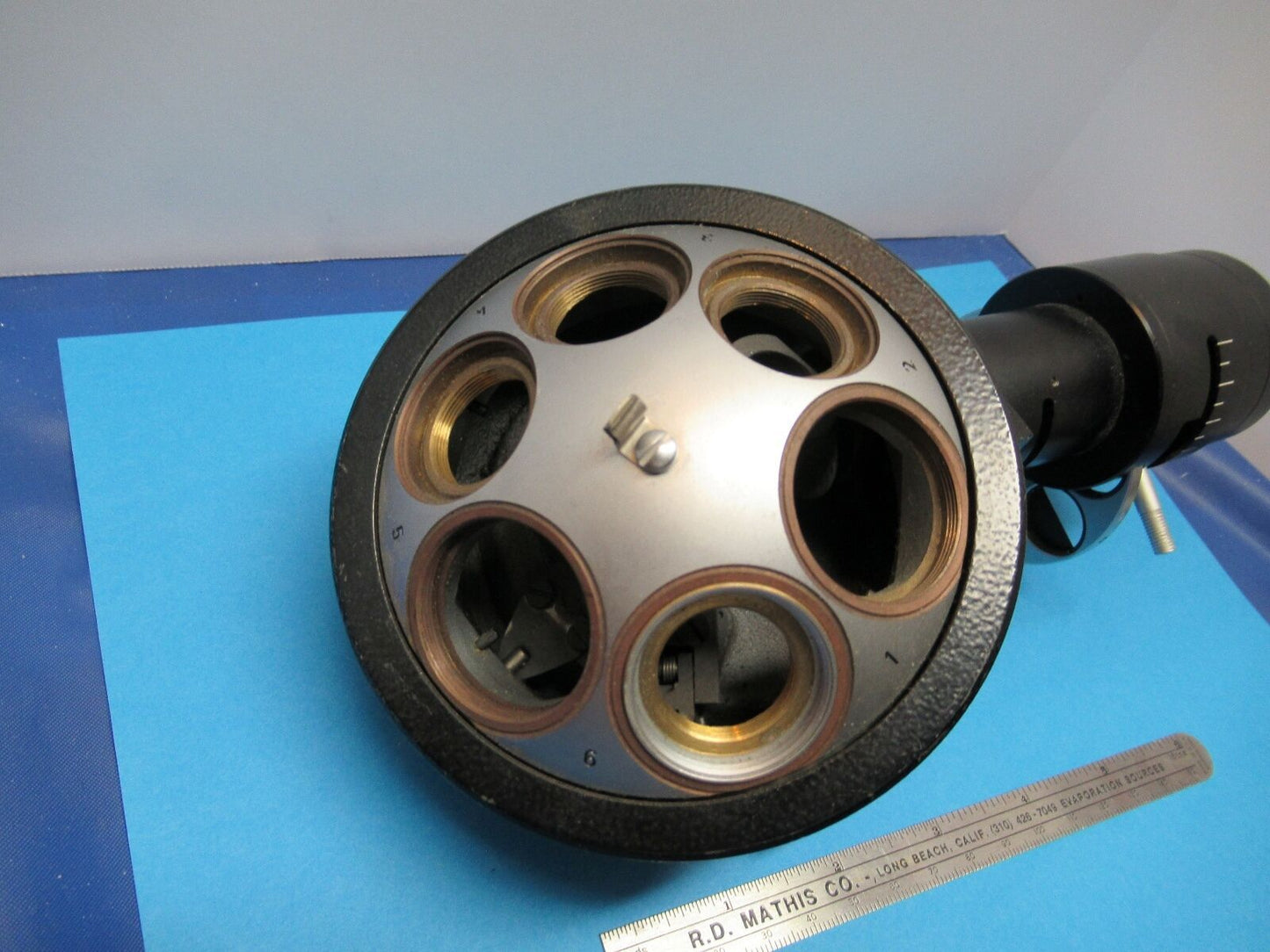 LEITZ GERMANY NOSEPIECE DARK PHASE RARE OPTICS MICROSCOPE PART AS IS &85-A-36