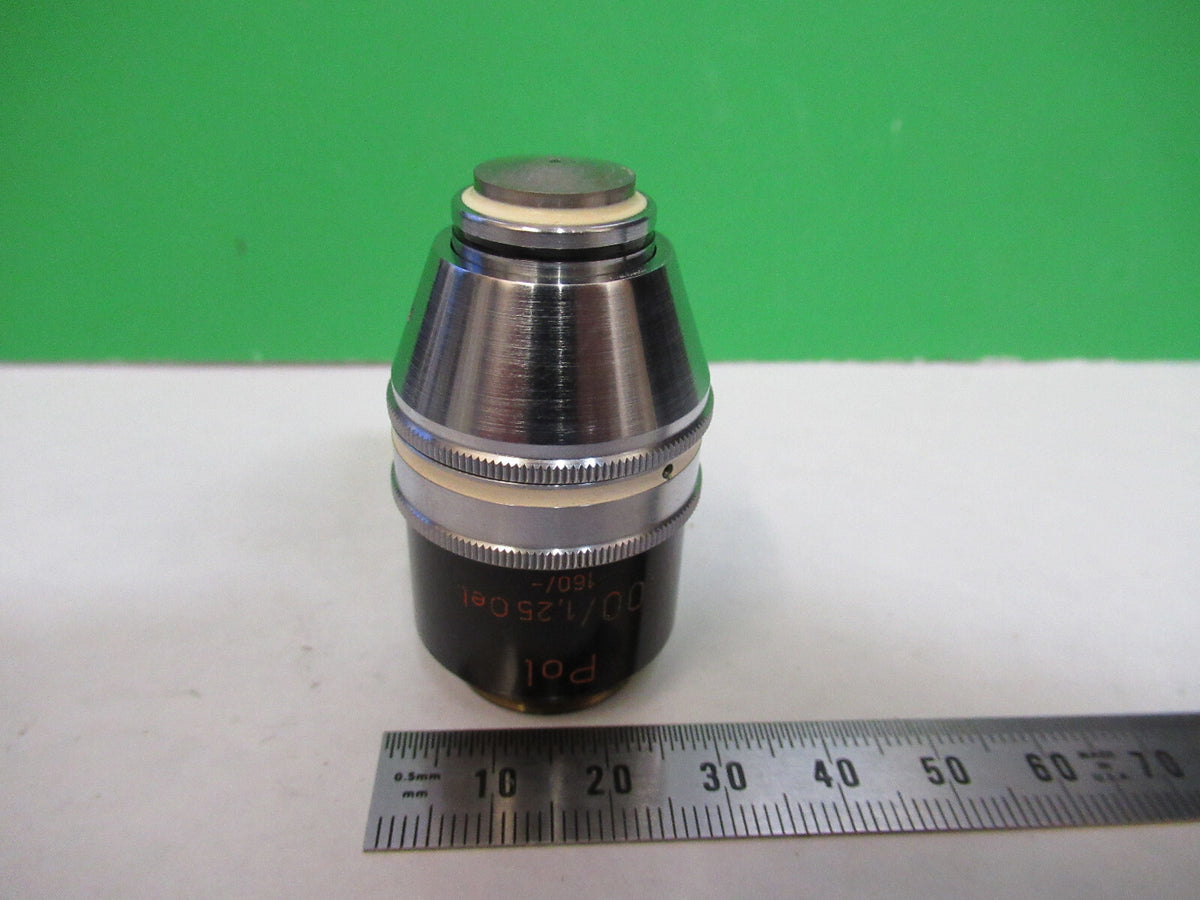 ZEISS OBJECTIVE POL 100X /160 POLARIZATION MICROSCOPE PART AS PICTURED X9-B-44