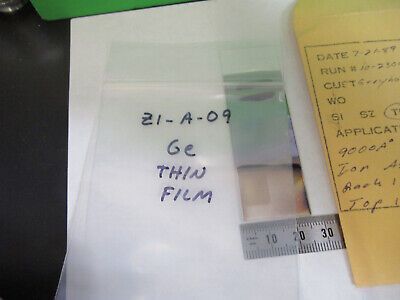 GLASS SLIDE COATED GERMANIUM THIN FILM 9,000 ANGSTROMS  AS PICTURED Z1-A-09