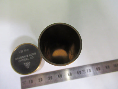 ANTIQUE BAUSCH LOMB BRASS CAN OBJECTIVE MICROSCOPE PART AS PICTURED  V1-A-04