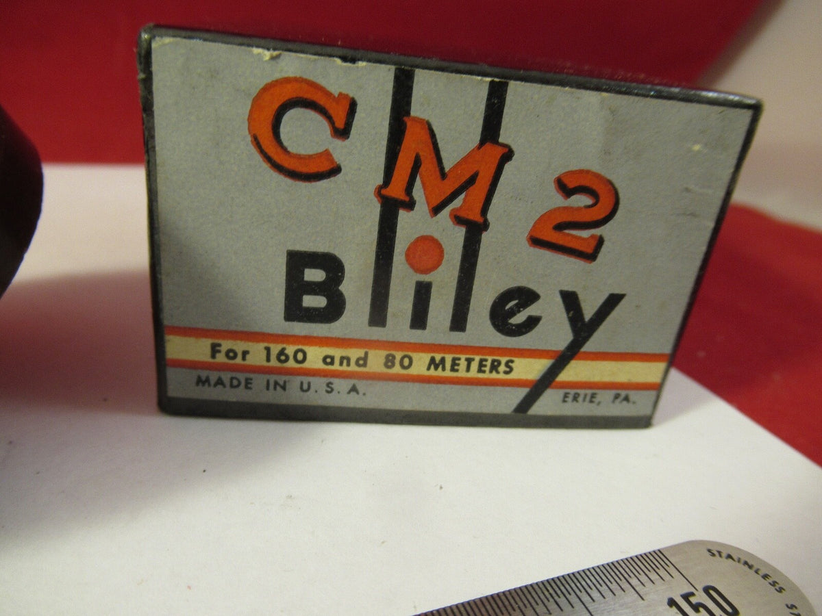Vintage 1940's Quartz Crystal Bliley Electric Co. CM2 Frequency 1970 Kc + Box