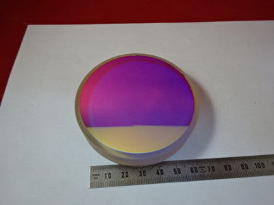 OPTICAL FLAT ZERODUR DICHROIC MIRROR 1/10 WAVE LASER OPTICS AS PICTURED &6-A-24