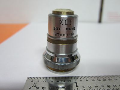 Optical Microscope Part Objective Bausch & Lomb 10X Optics