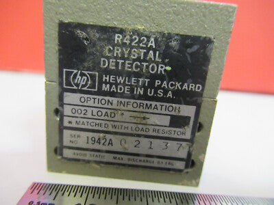 HP HEWLEYY PACKARD CRYSTAL DETECTOR RF MICROWAVE R422A FREQUENCY DEVICE &B3-B-02