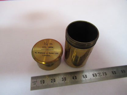EMPTY WATSON UK BRASS OBJECTIVE CANISTER MICROSCOPE PART AS PICTURED G4-A-67