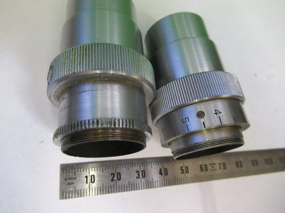ANTIQUE BAUSCH LOMB BRASS OCULAR TUBUS PAIR MICROSCOPE PART AS PICTURED &75-B-22