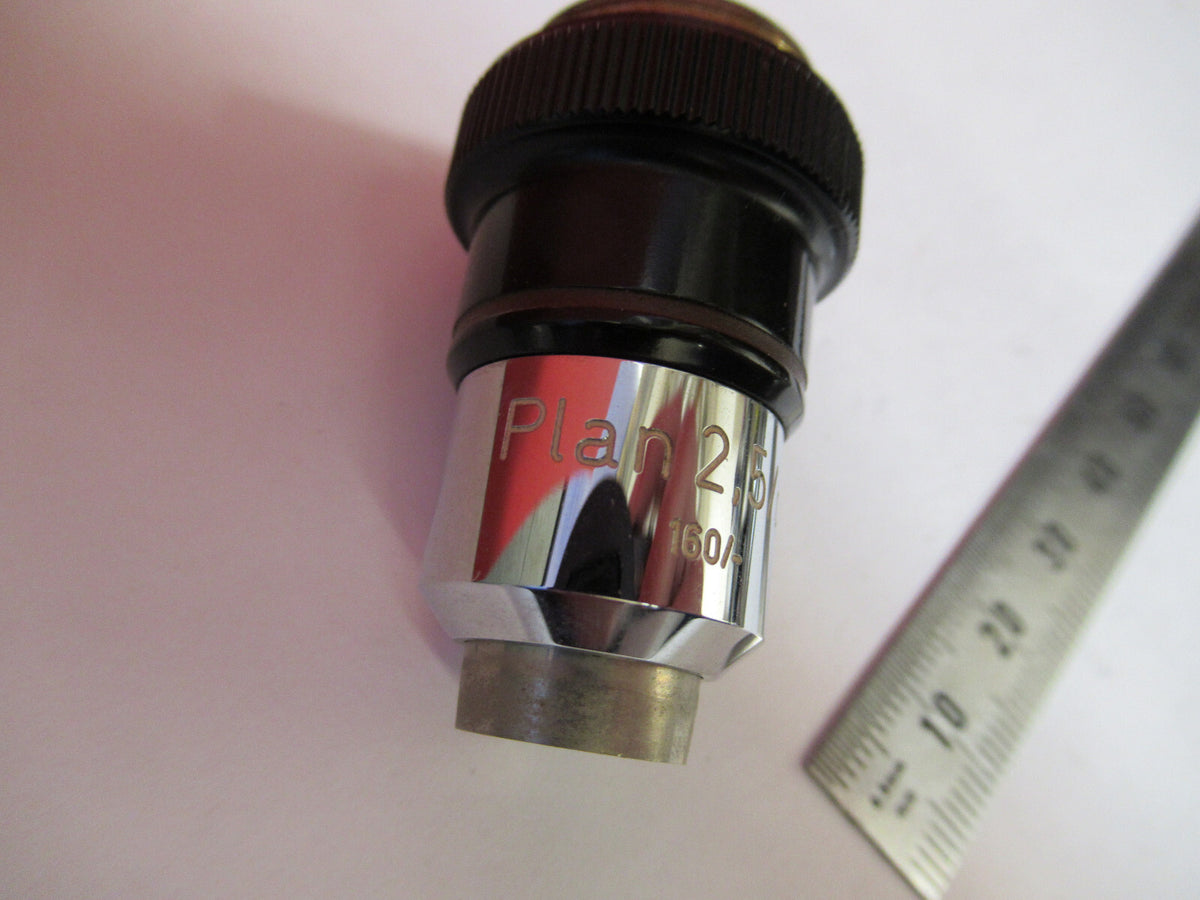 VINTAGE CARL ZEISS GERMANY 2.5X /160 OBJECTIVE MICROSCOPE PART AS PICTURED Q2-91