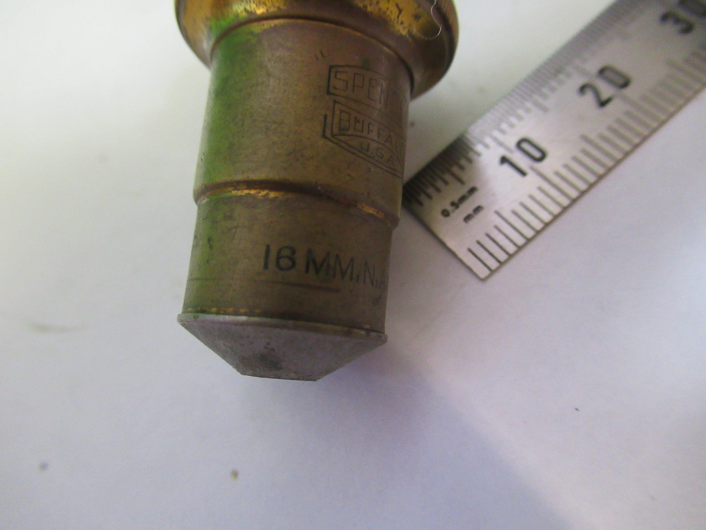 ANTIQUE BRASS SPENCER FOR PARTS OBJECTIVE MICROSCOPE PART AS PICTURED V1-A-25