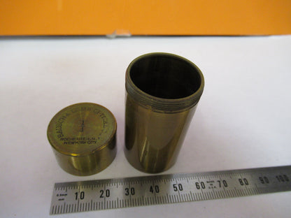 EMPTY BAUSCH LOMB BRASS OBJECTIVE CANISTER MICROSCOPE PART AS PICTURED Y1-A-41