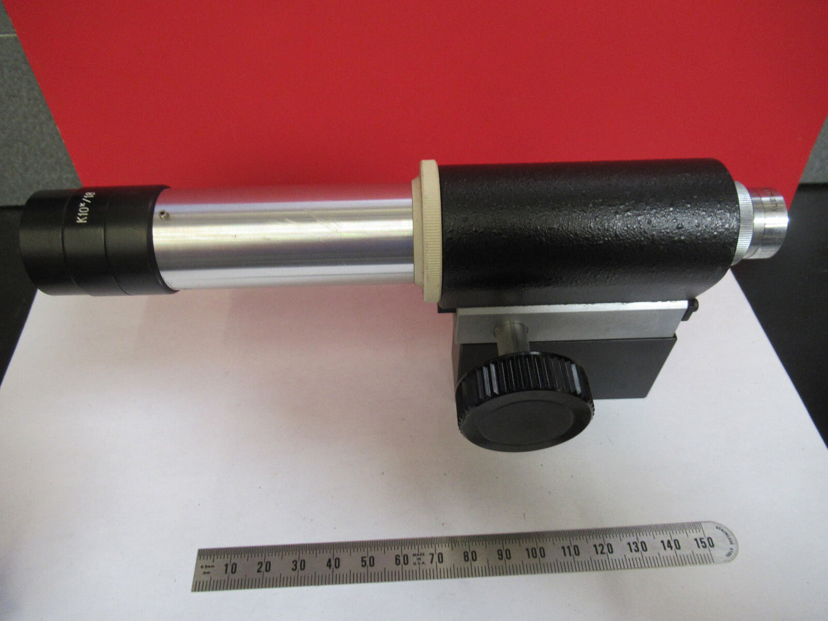 LEICA MICROSCOPE PART STAGE + OBJECTIVE AND EYEPIECE  AS PICTURED 6V-FT-80
