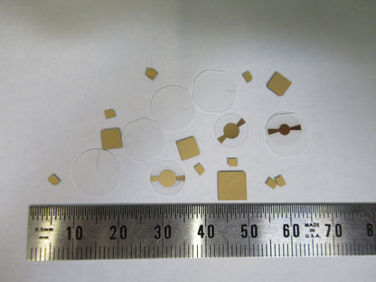 Lot Blanks Piezoelectric Quartz Crystal X-y-cut Gold Coated Piezo Sensor