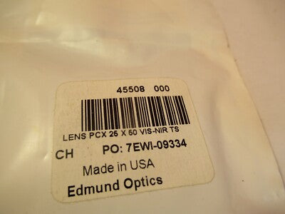 OPTICAL LENS PCX EDMUND LASER OPTICS AS PICTURED &FT-6-40