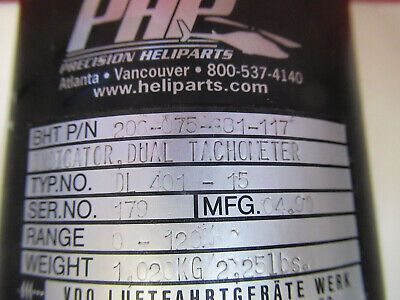 BELL 206 INDICATOR DUAL TACHOMETER AIRCRAFT 206-075-681-117 AS PICTURED &C1-A-02