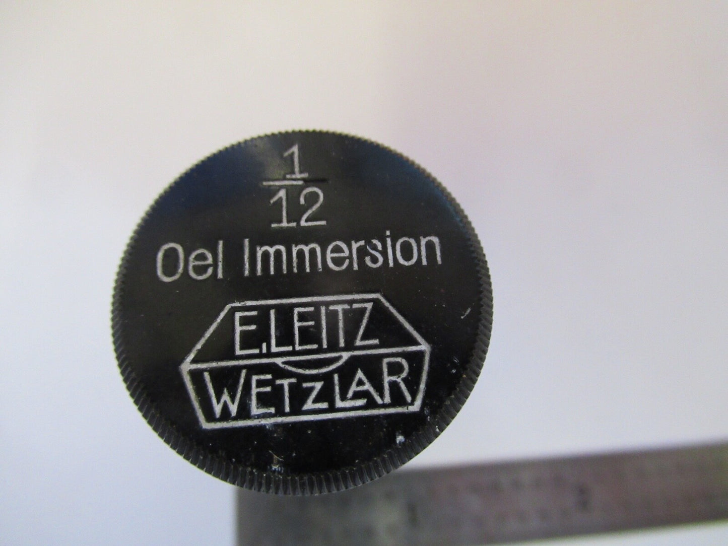 EMPTY 1/12 ERNST LEITZ GERMANY CANISTER OBJ MICROSCOPE PART AS PICTURED &G1-A-99