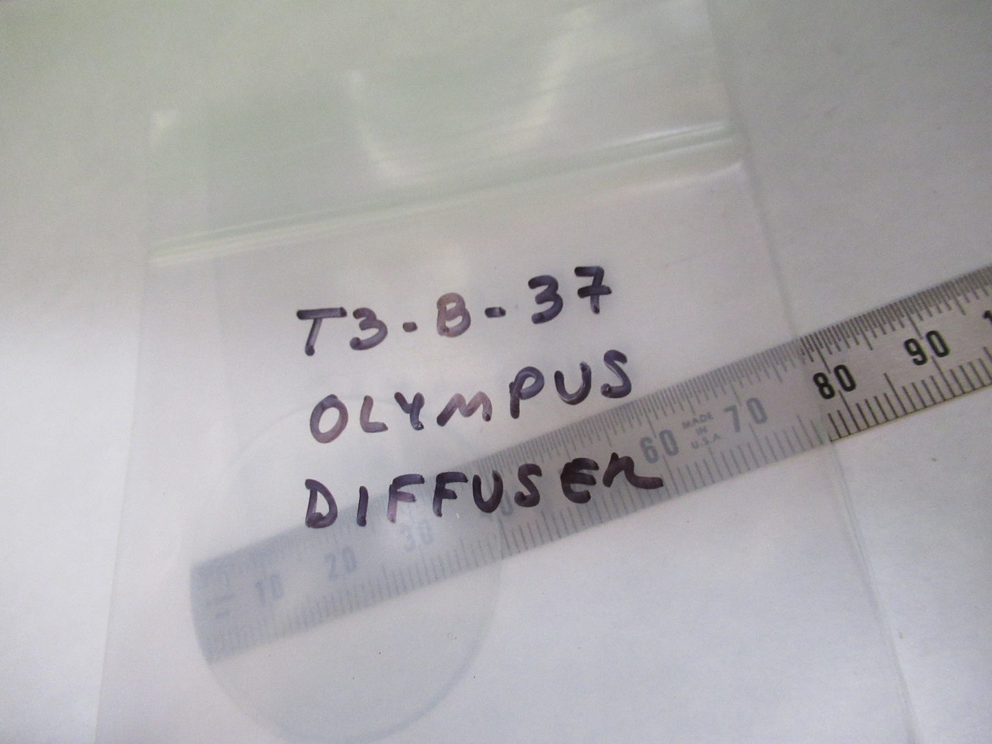 OLYMPUS JAPAN DIFFUSER LENS FROSTED FILTER MICROSCOPE PART AS PICTURED T3-B-37
