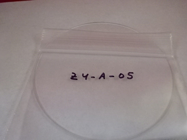 CLEAR GLASS ROUND SPECIMEN STAGE TABLE MICROSCOPE PART AS IS #Z4-A-05