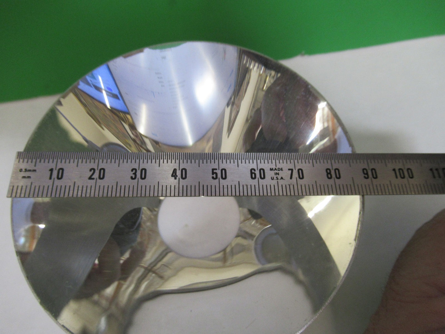 METAL REFLECTOR PARABOLIC for OPTICS MICROSCOPE PART AS PICTURED T3-B-09
