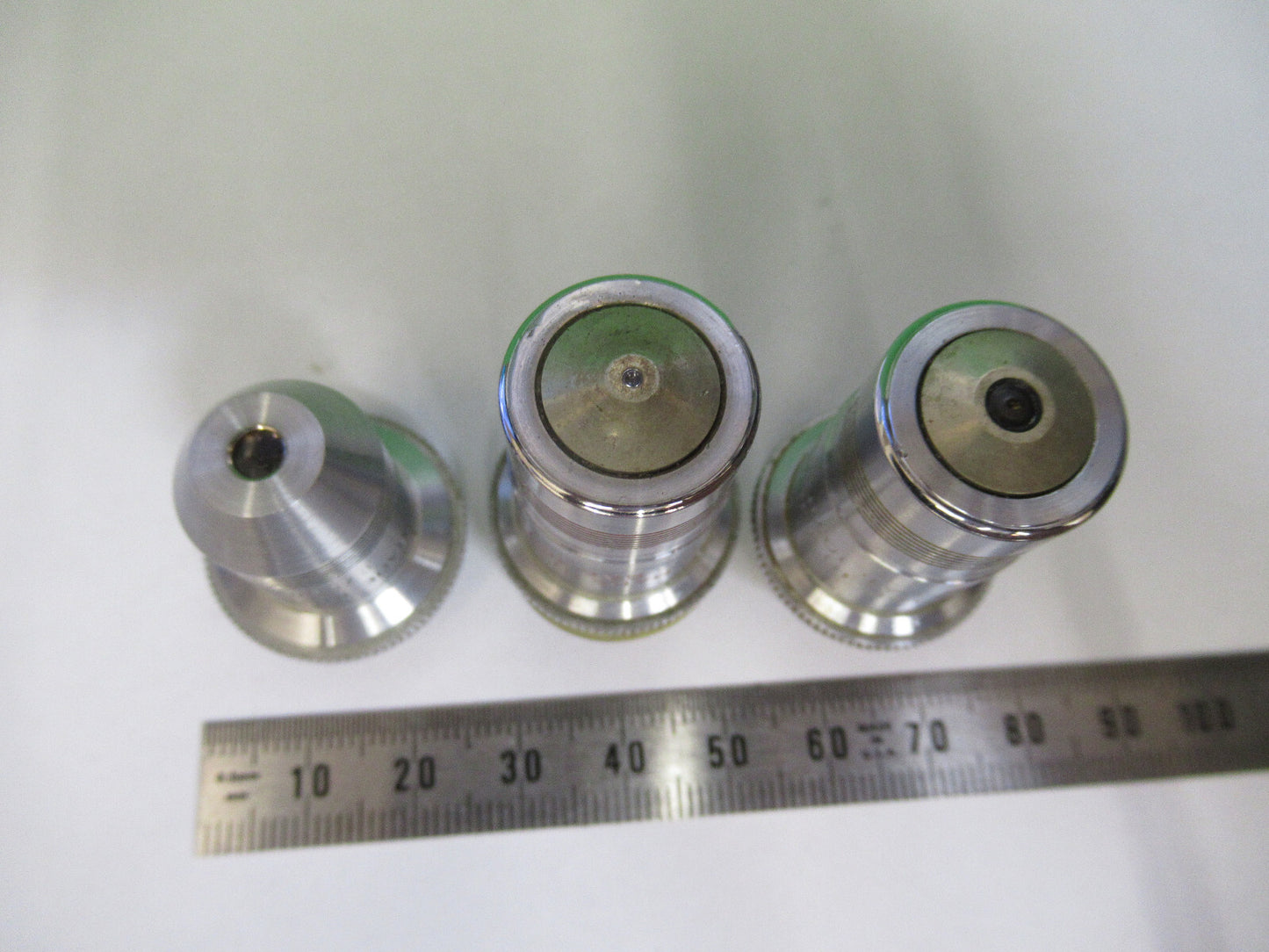 LOT 3 ea OBJECTIVES SPENCER AO MICROSCOPE PART AS PICTURED &R4-A-51