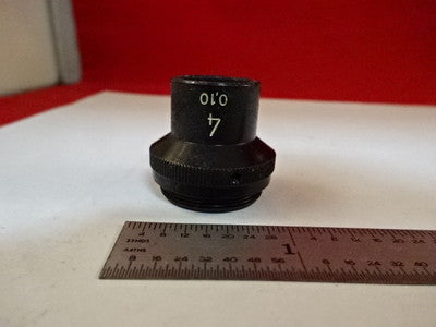 MIKROSKOPTEIL WILD HEERBRUGG 4X SWISS OBJECTIVE OPTICS AS IS #AM-44