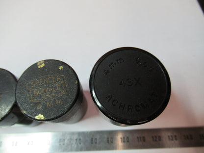 ANTIQUE LOT OBJECTIVE CANISTERS MICROSCOPE PART OPTICS AS PICTURED X3-B-63
